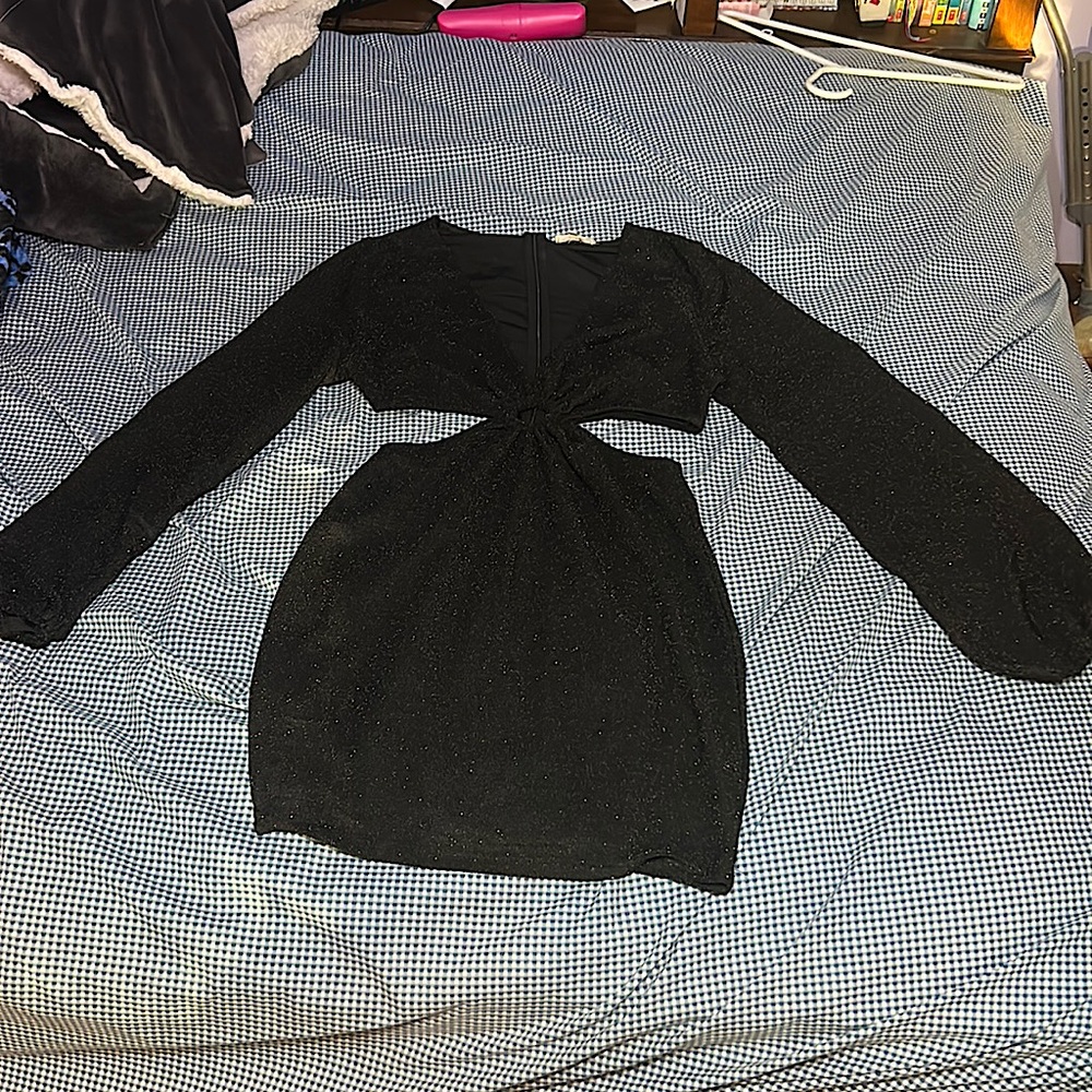 Black glittery dress. Size large.